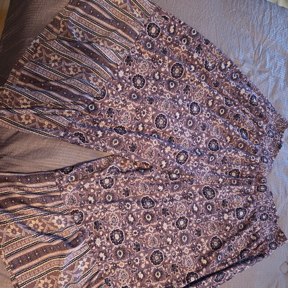 Cato Purple Patterned Skirt